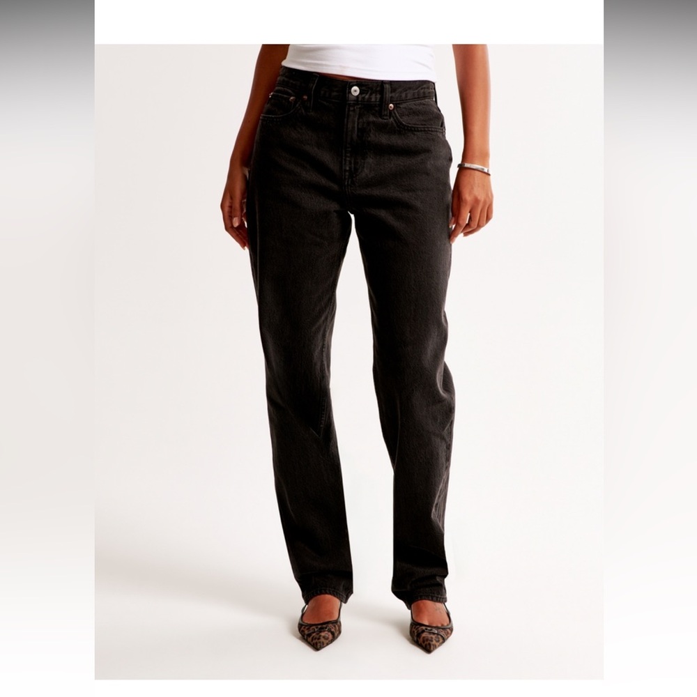 A&F Low Rise Stacked Taper Jean NWT - Picture 2 of 12